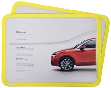 Tarifold tas met magnetische strips geschikt voor ft A4 geel, pak van 2 stuks
