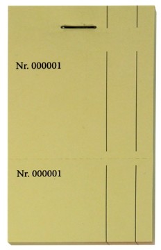 Kelnerboekjes 10X14 CM GEEL PAK5