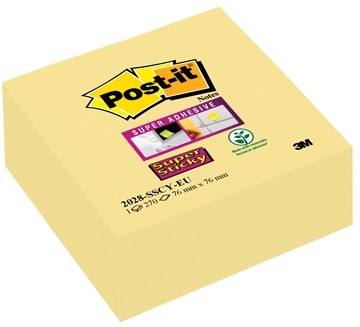Post-it Super Sticky Notes - Kanariegeel 76 x 76 mm 270 blaadjes/blok