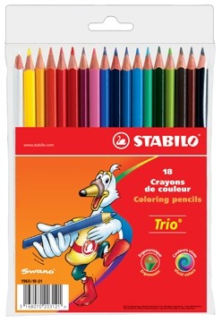 Stabilo kleurpotlood Trio 18 potloden