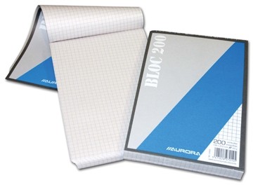 Kladblok ft 13,5 x 21 cm, geruit 5 mm Pak van 5 blokken 