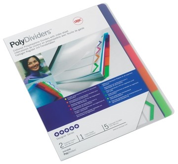 Tabbladen Poly Dividers 5 delige set