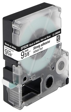 Epson sterk hechtende tape breedte 9 mm, zwart/wit