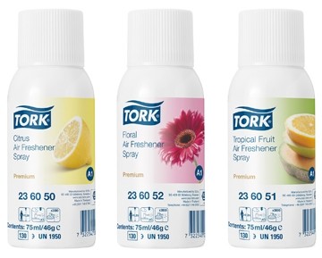 Tork navulling voor luchtverfrisser, geassorteerde geuren, systeem A1, pak van 12 stuks 