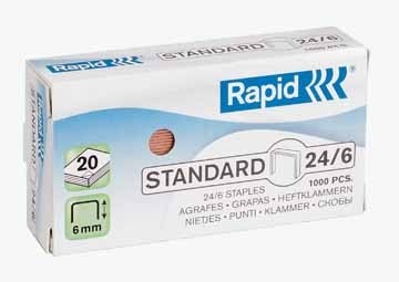 Rapid Nietjes 24/6, koper, doos van 1.000 nietjes