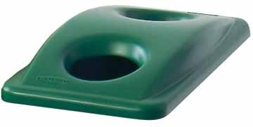 Rubbermaid deksel voor afvalcontainer Slim Jim voor flessen en groen afval, groen