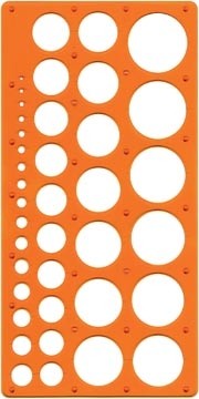 Maped cirkelsjabloon, in ophangetui