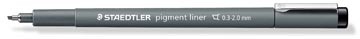 Staedtler fineliner pigment liner met beitelpunt zwart