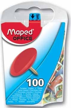 Maped punaises geplastificeerd staal Ophangdoosje 100stuks