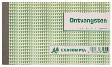 Exacompta ontvangsten, ft 10,5 x 18 cm, Nederlandstalig, dupli (2 x 50 vel)