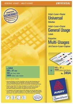 Avery Etiketten ft 76 x 39 mm, 192 etiketten per doos