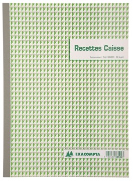 Exacompta ontvangsten, ft 29,7 x 21 cm, Franstalig, dupli (2 x 50 vel)