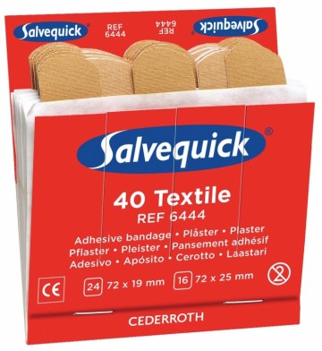 Salvequick navulling voor pleisterautomaat, elastische pleisters, pak van 6 navullingen 