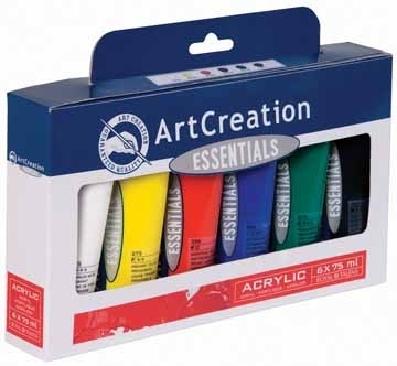 Talens acrylverf ArtCreation Essentials set van 6 tubes in geassorteerde kleuren