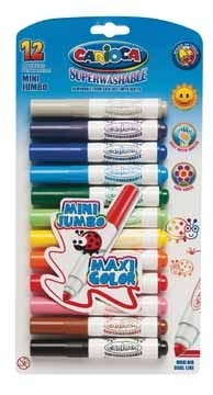 Carioca Viltstift Mini Jumbo Superwashable 12 stiften