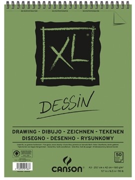 Canson tekenblok XL 160g/m&² ft A3, 50 vel