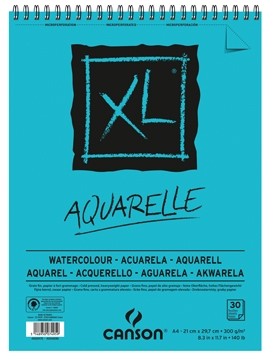 Canson schetsblok XL aquarelle 300g/m² ft A4, 30 vel