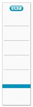 Elba rugetiketten, rug van 8 cm, ft 19x5,9 cm, wit pak van 10 stuks