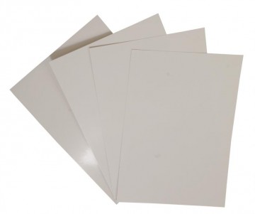 Glossy kaft A4 250g Zilver Pak50venster+50normaal