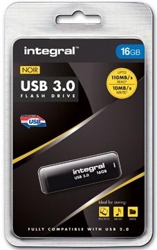Integral USB stick 3.0, 16 GB, zwart