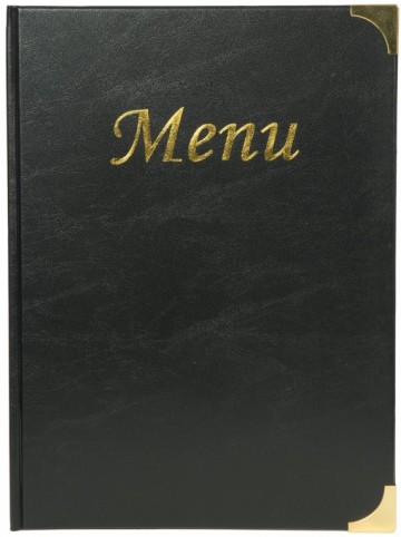 Securit menukaart Basic ft A4, zwart 