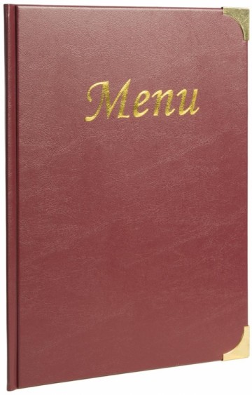 Securit menukaart Basic ft A4, bordeaux 