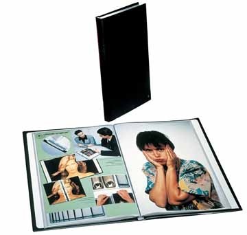 Rillstab showalbum A4 30 tassen, zwart