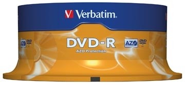 Verbatim DVD recordable DVD-R, spindle van 25 stuks