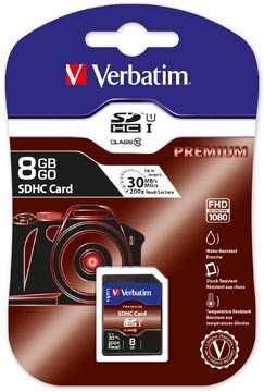 Verbatim SDHC geheugenkaart capaciteit: 8 GB