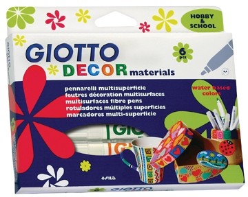 Giotto viltstift Decor 6 stiften