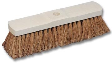 Kokosborstel in ongelakt hout van 60 cm