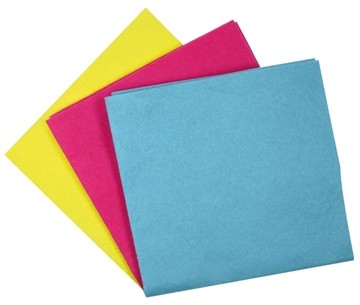 Aqualine universele huishouddoekjes ft 38 x 38 cm, pak van 6 stuks, geassorteerde kleuren