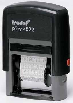 Trodat tekststempel Printy Line 4822 woorden: lettre, copie, payé, par avion, facturé, urgent, recomma...
