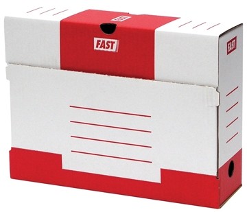 Fast Archiefdoos kleur rode bedrukking