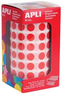 Apli Kids stickers rond, rood, op rol 