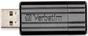 Verbatim USB Stick Pinstripe capaciteit: 64 GB, zwart