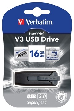 Verbatim USB Stick V3 capaciteit: 16 GB