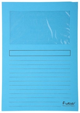 Exacompta L-map met venster Forever ® lichtblauw, pak van 100 stuks