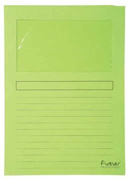 Exacompta L-map met venster Forever® groen, pak van 100 stuks
