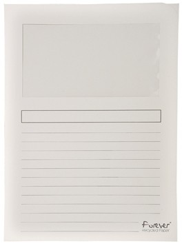 Exacompta L-map met venster Forever ® wit, pak van 100 stuks