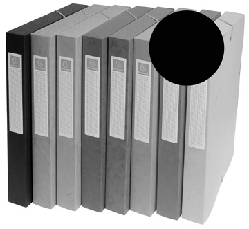 Exacompta elastobox Exabox zwart, rug van 2,5 cm