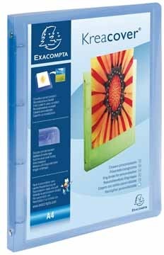 Exacompta Personaliseerbare ringmap Kreacover ® transparant blauw