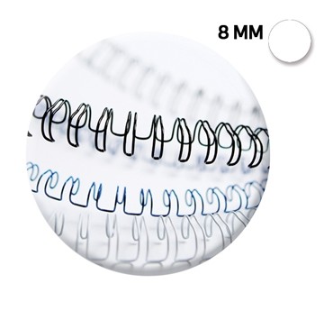 Fellowes metalen draadruggen rug 8 mm, wit