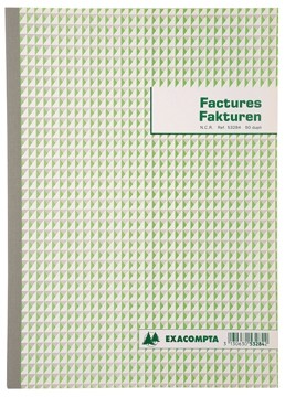 Exacompta factuurboek, ft 29,7x21 cm, tweetalig, dupli (2 x 50 vel)