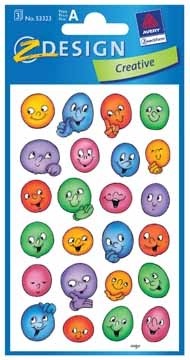 AVERY Stickers Z-Design Creative vrolijke gezichtjes
