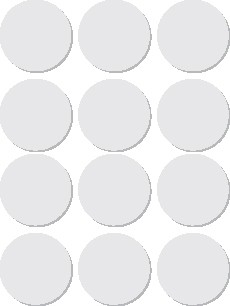 Apli ronde etiketten in etui diameter 25 mm, wit, 72 stuks, 12 per blad (2664)