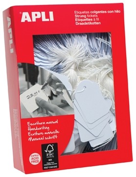 Apli draadetiketten ft 7 x 19 mm (383), doos van 1.000 stuks