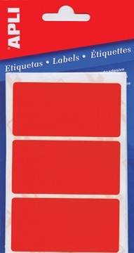 Apli gekleurde etiketten in etui rood (2073) pak10