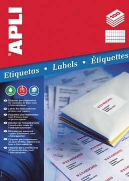 Apli witte etiketten ft 52,5 x 29,7 mm, 4.000 stuks, 40 per blad (1286)