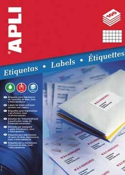 Apli witte etiketten ft 70 x 33,8 mm, 2.400 stuks, 24 per blad (1293)